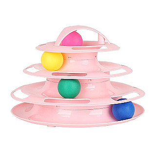Cat Toy Ball Towers Pink