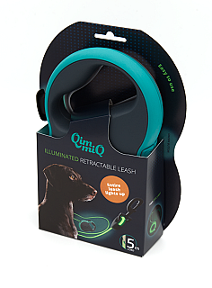 Illuminated retractable dog leash