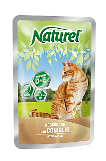 Naturel pouch with rabbit