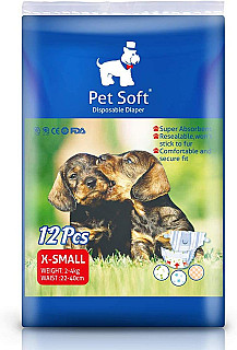 دایبی بۆ مێینە Pet Soft - XS