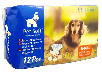 دایبی بۆ مێینە Pet Soft - S