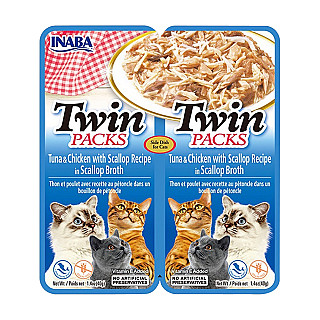 Inaba Twin Packs -  Tuna & Chicken recipe in Scallop