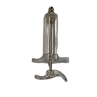 Veterinary reusable animal syringe