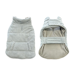Dog jacket corduroy grey XS