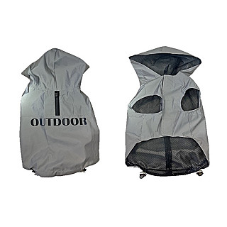 Dog jacket hi vis sporty grey XS