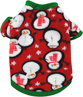 Fleece Pet Clothes Christmas  L