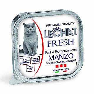 LeChat Fresh Adult Paté and Chunkies with Beef