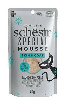 Schesir Schesir Special Skin and Coat سمك السلمون مع الدجاج