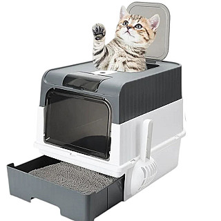 Covered Litterbox Grey