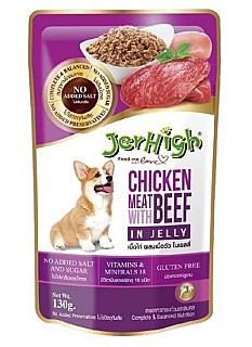 Jerhigh Chicken Meat with Beef In Jelly