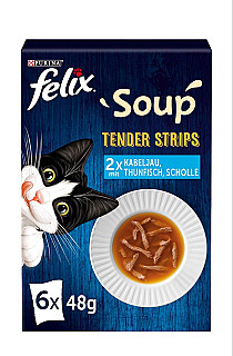 Felix Tender Strips with Cod & Tuna Soup