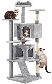 Multi-Level Cat Tree Tower-Model K02 Light Grey
