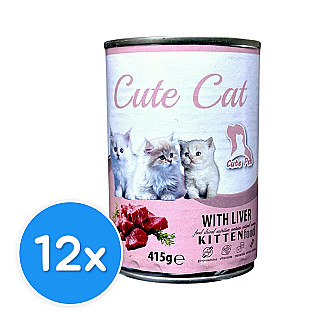 Cute Cat Kitten with Liver