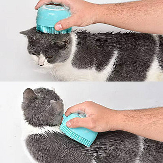 Massage Brush Shampoo Dispenser