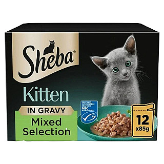 Sheba Kitten Mixed Selection In Gravy