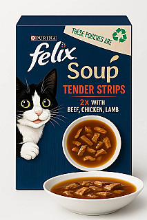 Felix Tender Strips Beef & Chicken, Lamb Soup
