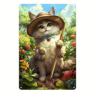 Decorative Cat Wall Poster Iron