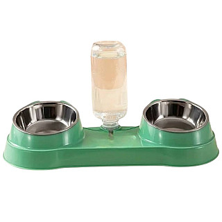 Dual Bowl & Water Dispenser