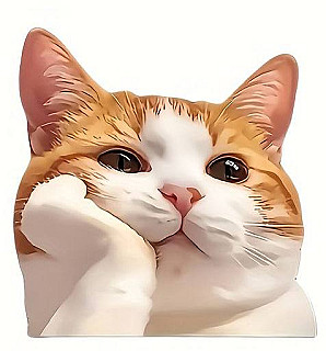2D Cat Sticker