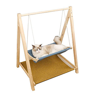 Ahşap Kedi Salıncak Yatağı