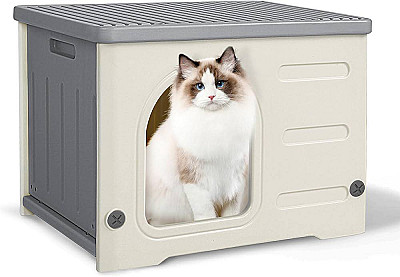 بيت قطط بلاستيكي