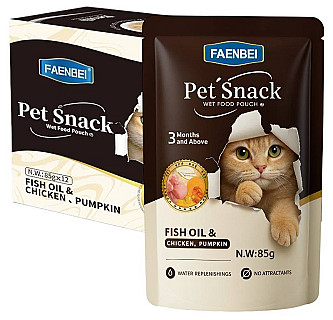 Faenbei زيت السمك والدجاج واليقطين