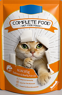 Faenbei  سمك السلمون ولحم البقر وزيت السمك