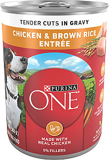Purina One مرغ و برنج قهوه‌ای در سس