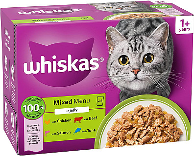 Whiskas منوی ترکیبی در ژله