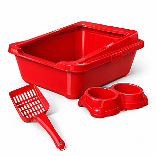 Open Litterbox & Bowl