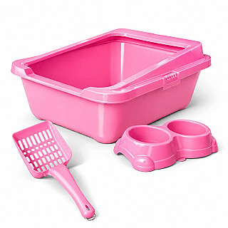 Open Litterbox & Bowl