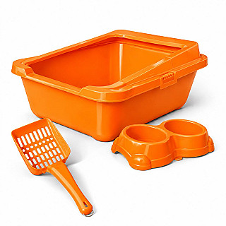 Open Litterbox & Bowl