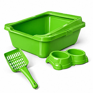 Open Litterbox & Bowl