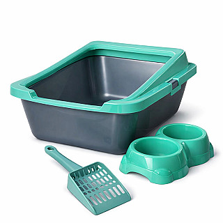 Open Litterbox & Bowl