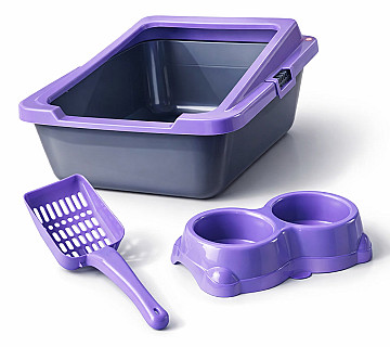Open Litterbox & Bowl