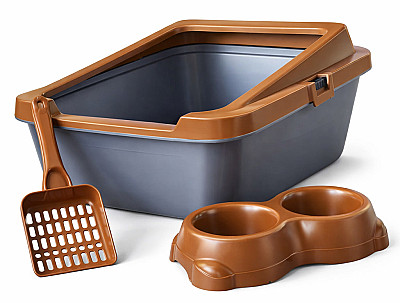 Open Litterbox & Bowl