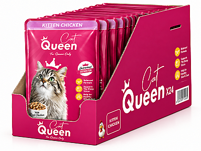 Queen  بچه گربه مرغ