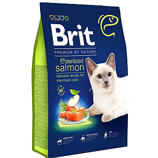 Brit غذای گربه‌های بالغ عقیم‌شده با طعم ماهی سالمون